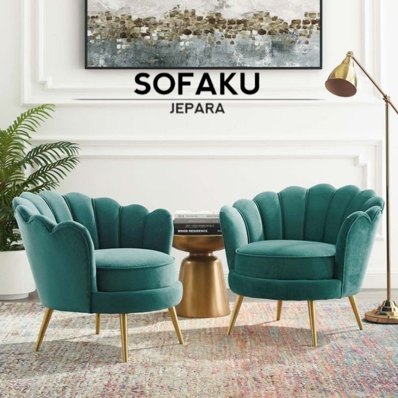 sofa kerang sofa santai minimalis sofa baca sofa ruang tamu kekinian sofa unik minimalis termurah so