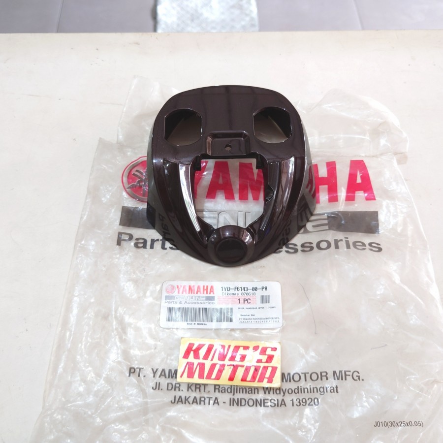 COVER UPPER STANG FINO FI 125 COKLAT 1YD-P8 ASLI YAMAHA