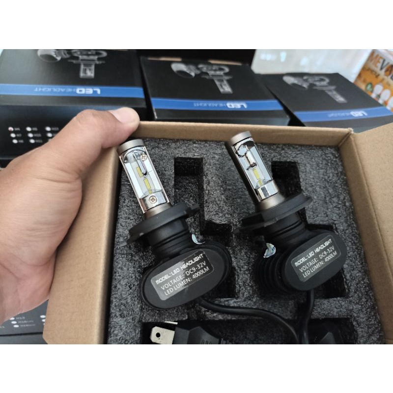 Urfalah_jati - Lampu LED V.1 H4 Putih Super Terang Bohlam Depan Motor Kurniadi Channel