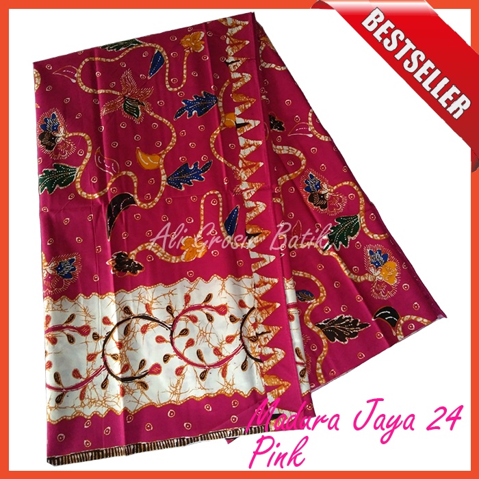 Kain Batik Pekalongan Primisima Halus Madura Jaya 24 Pink Unggul Jaya