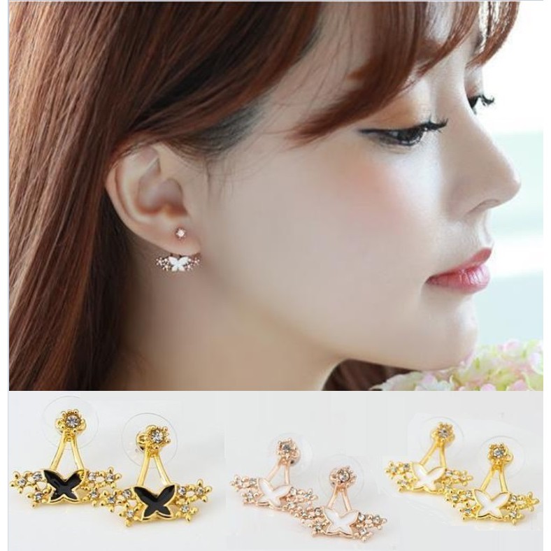 Anting Ear Jacket Wanita B247 KUPU  Korea Fashion Women Diamond Earring Giwang Aksesoris Cewe