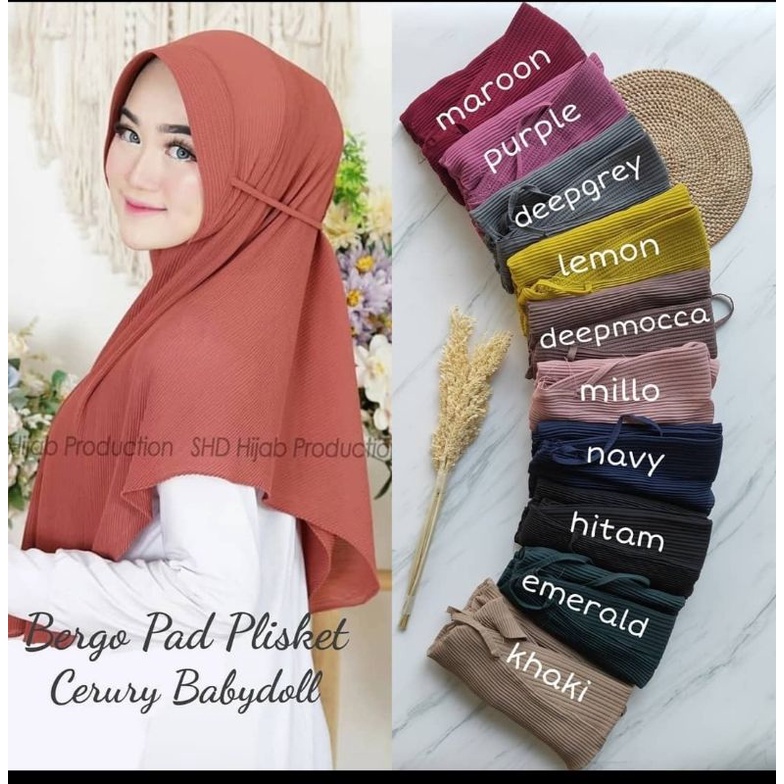 HIJAB BERGO PLISKET PET // KRUDUNG INSTAN // HIJAB KEKINIAN