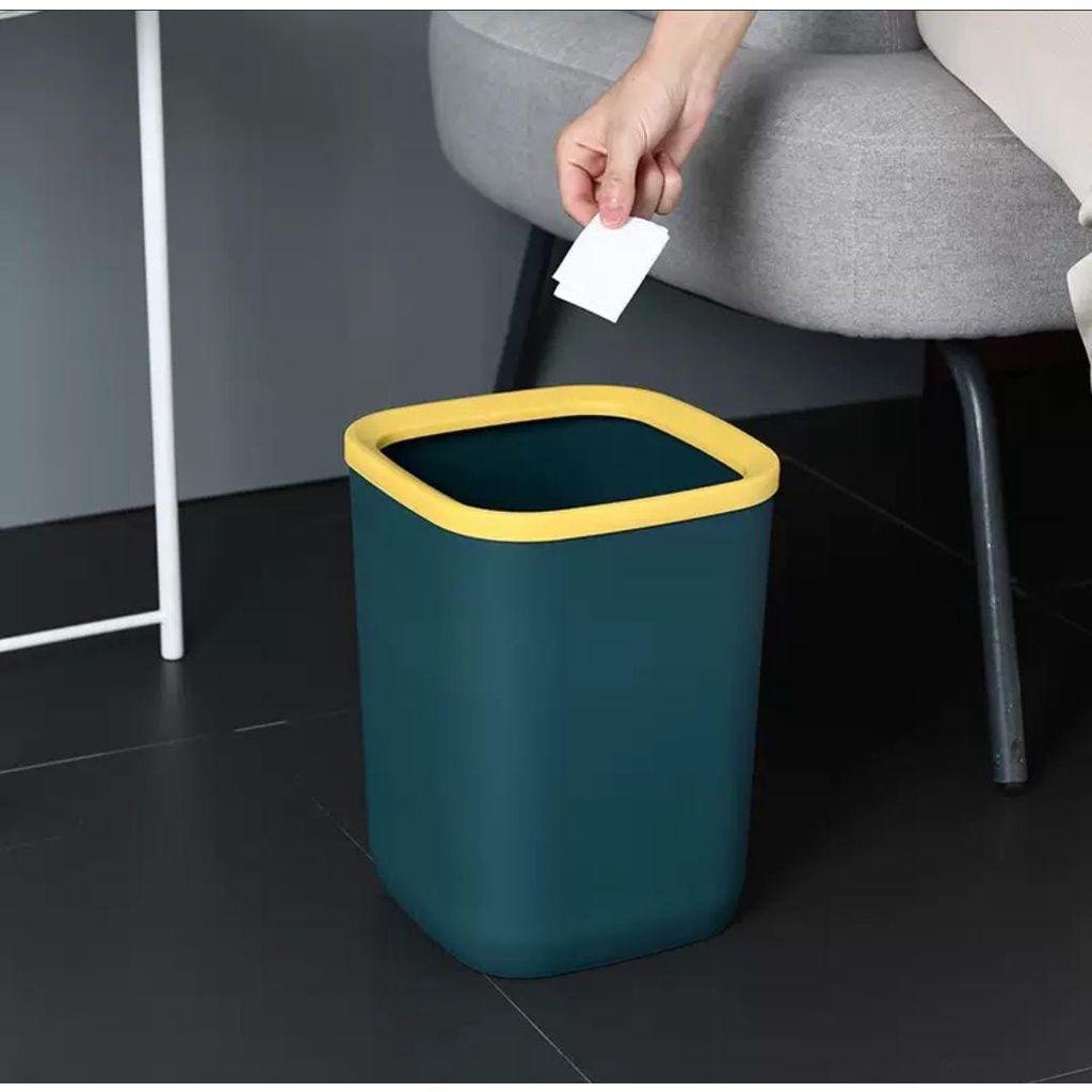 Tempat Sampah Bentuk Kotak Besar Warna Dapur Gaya Nordic Multifungsi