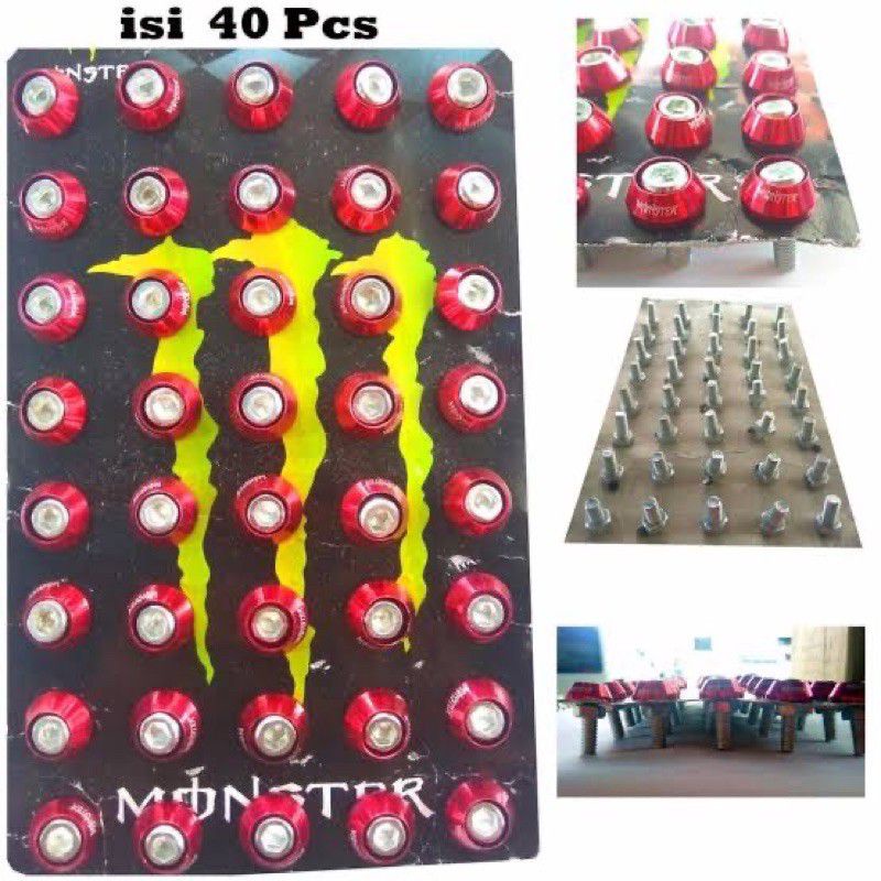 sale baut L + ring monel baut isi 40pcs universal baut 6mm kunci L10