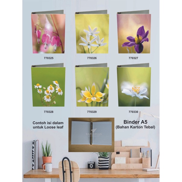 

Binder A5 / Binder Note A5 / Bunga / Set 2908
