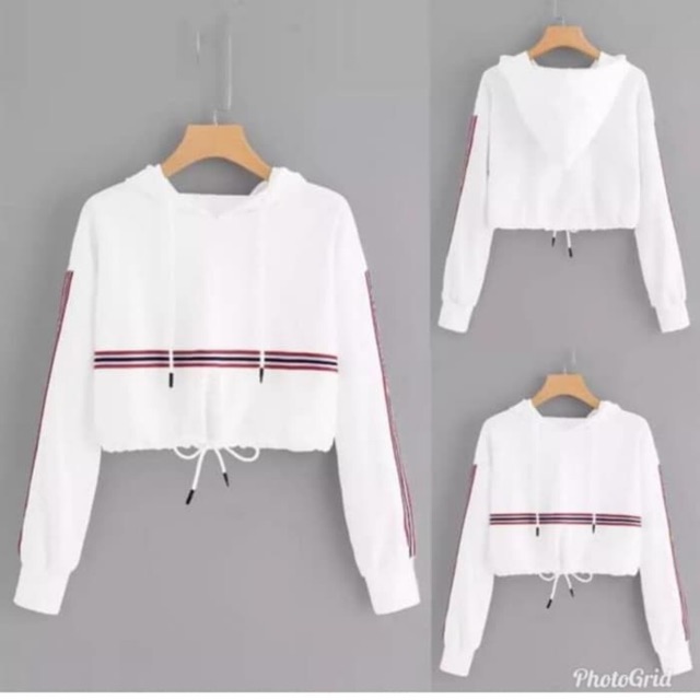 sweater crop hoodie