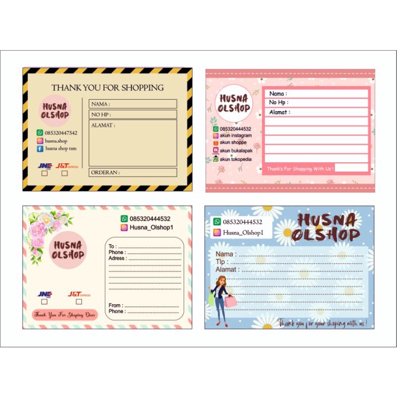 

Label pengiriman olshop, label olshop custom, label olshop