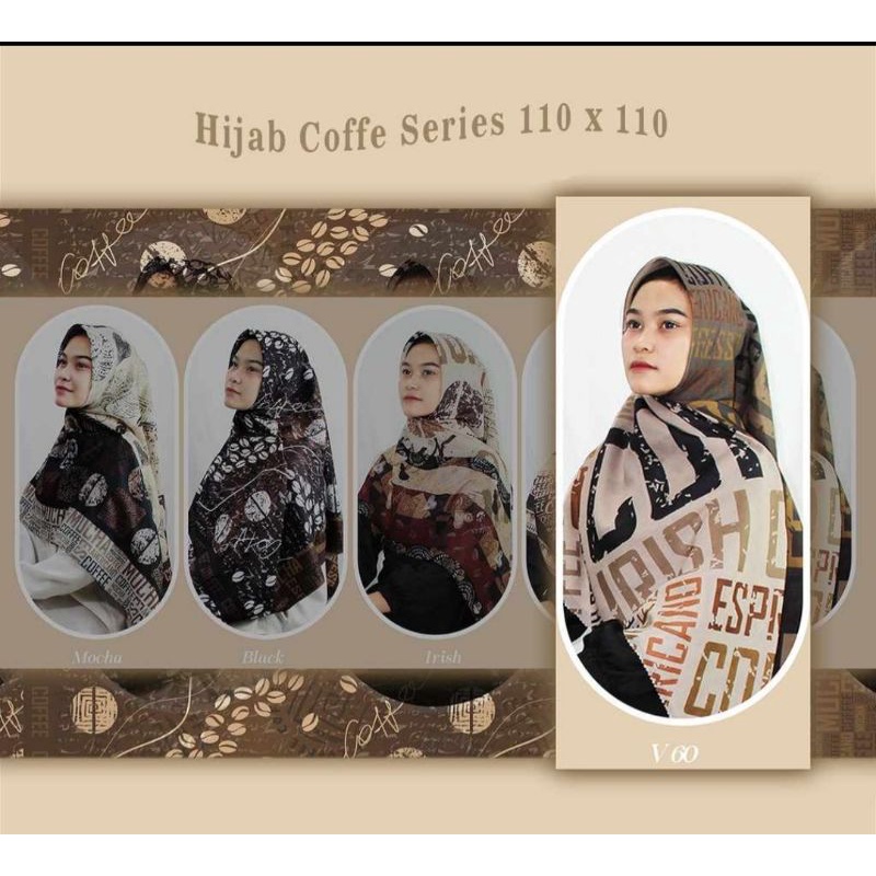 Hijab segi empat motif coffee voal premium sublime lassercut#hijabarab#santriindonesia#ponpes