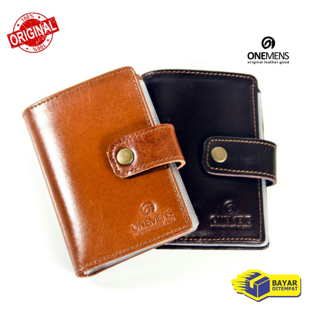 Dompet Kartu ATM dan Uang Kulit Asli Pria Wanita OneMens / Dompet Kartu Kulit Asli