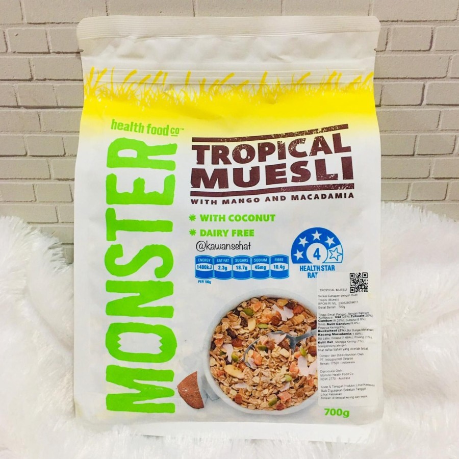 

Monster Tropical Muesli with Mango and Macadamia 700gr | Havermout Oat