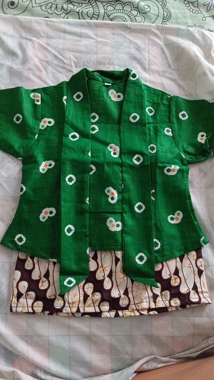 Kebaya Jumputan Katun Batik | Setelan Kebaya Anak Bahan Jumputan Katun Batik | Jumputan Katun Batik