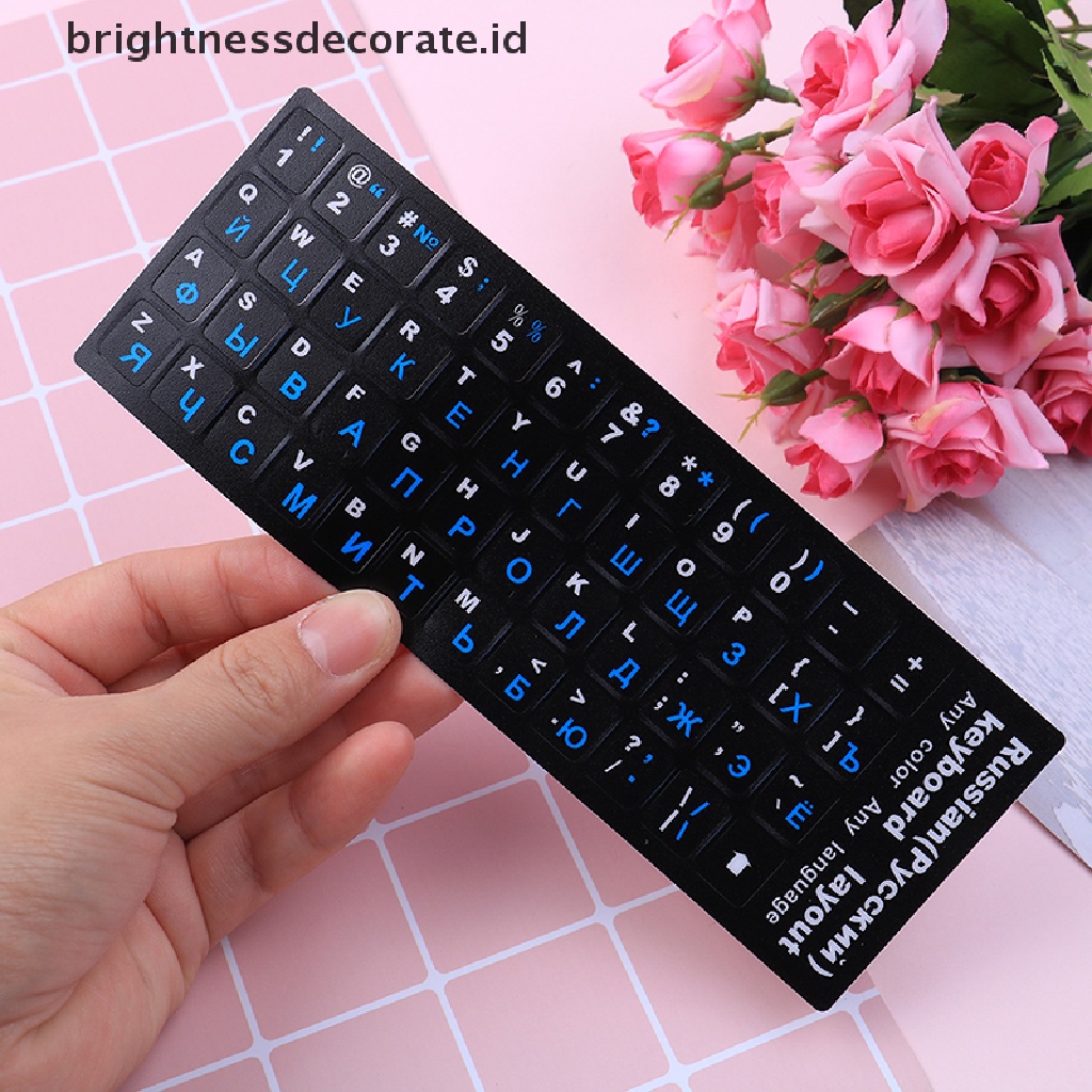 Stiker Layout Keyboard Standar Bahasa Rusia Pengganti