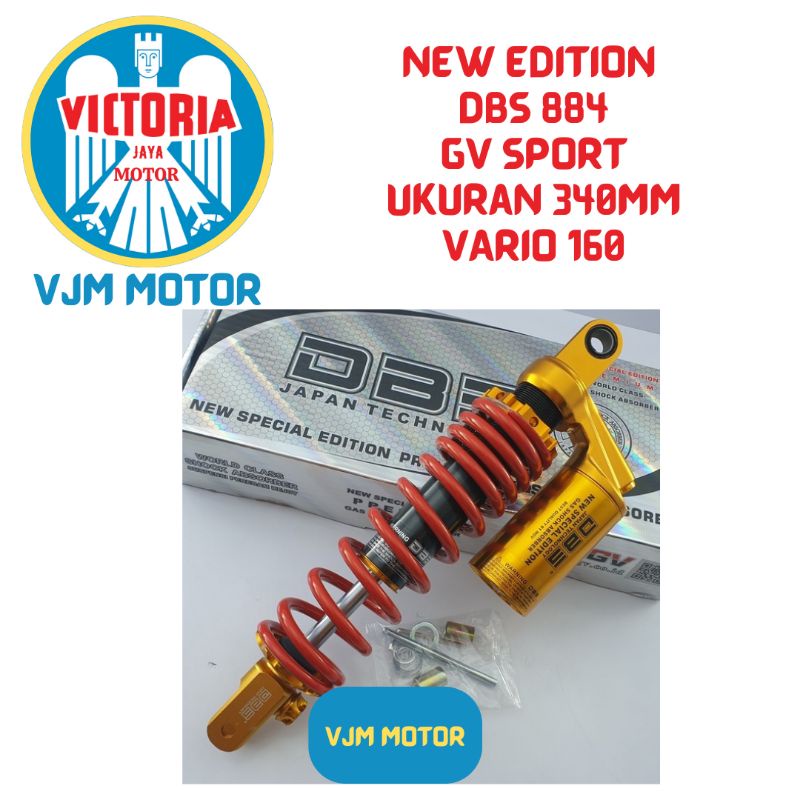 Shock DBS Vario 160 Shockbreker tabung Vario 160 ukuran 340mm type 8844 GV sport New Edition DBS