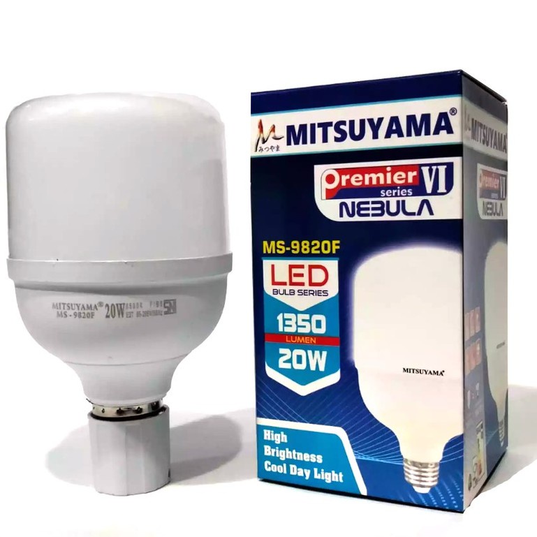 Bohlam Lampu LED 20 Watt Mitsuyama Nebula Series MS-9820F Cahaya Putih SNI Original