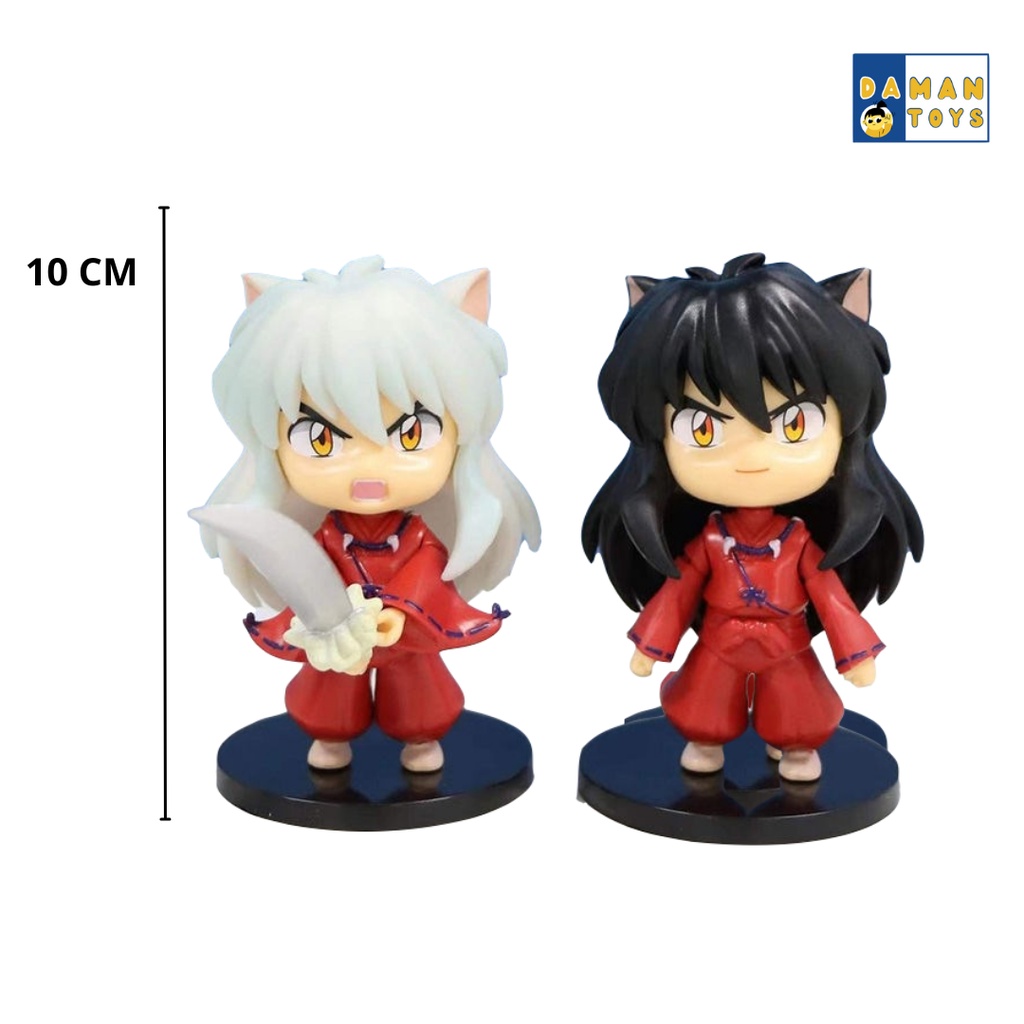 Figure Inuyasha Higurashi Kagome Sesshoumaru Miroku Anime Baru Set 4 Pcs