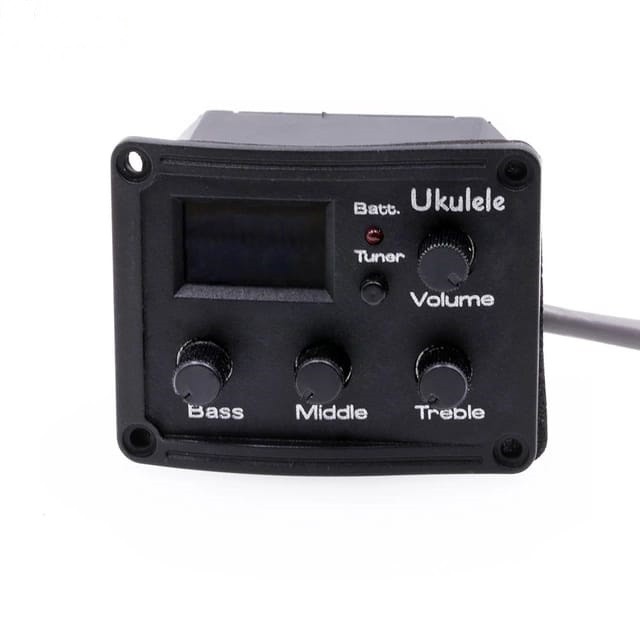 Pickup Preamp Ukulele 3-Band EQ Equalizer Tuner System LCD Display