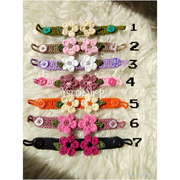 konektor masker bunga / konektor / hijab / rajut