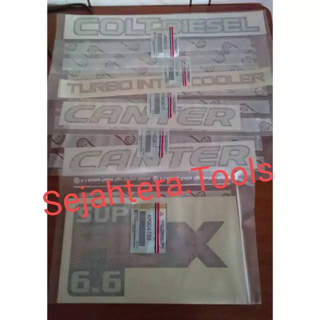 Emblem 5pcs stiker Super HDX6.6 Mitsubishi Canter Orisinil