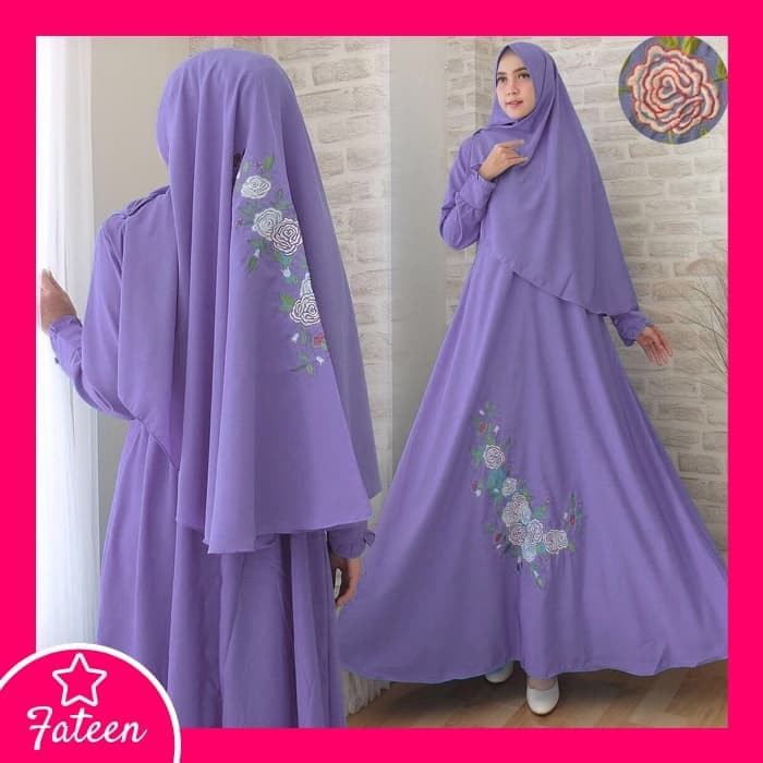 PROMO Baju Gamis Set Syari 316- Gamis Syari 316 - Putih