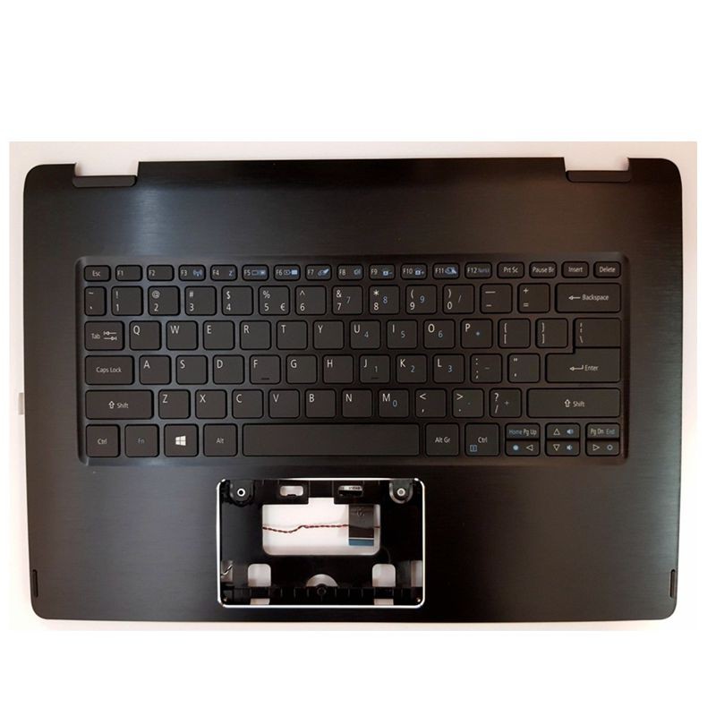 IMPORT GZEELE Used for Acer Aspire R14 R5-471 R5-471T Laptop Black Upper Case Palmrest & Keyboard