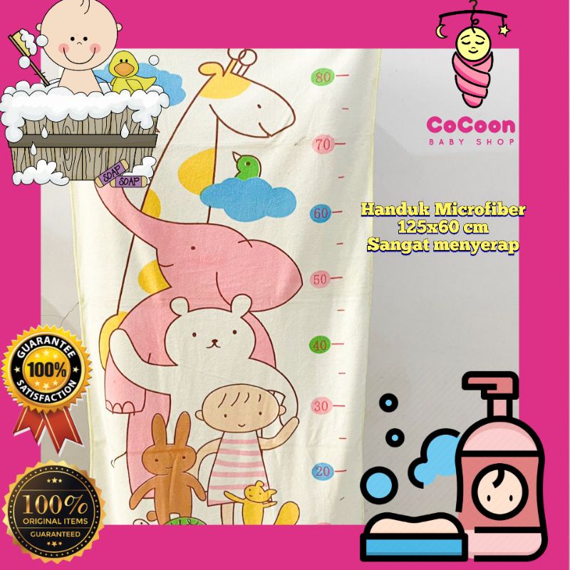 Handuk Microfiber Micro Fiber Quickdry / Handuk Bayi dan Anak