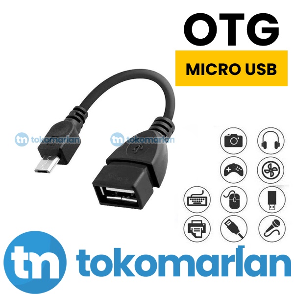 Kabel Data USB OTG On The Go Micro USB Support For Xiaomi Redmi Samsung Sony Oppo Vivo Realme Nokia 