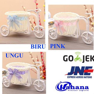 VAS BUNGA  SEPEDA BIKE FLOWER BASKET POT  BUNGA  UNIK  POT  