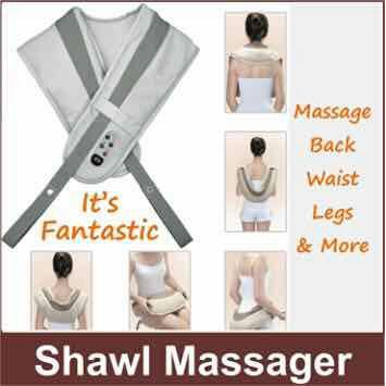 ALAT TERAPI PIJAT PUNGGUNG, BAHU &amp; PINGGANG, CERVICAL MASSAGE SHAWL