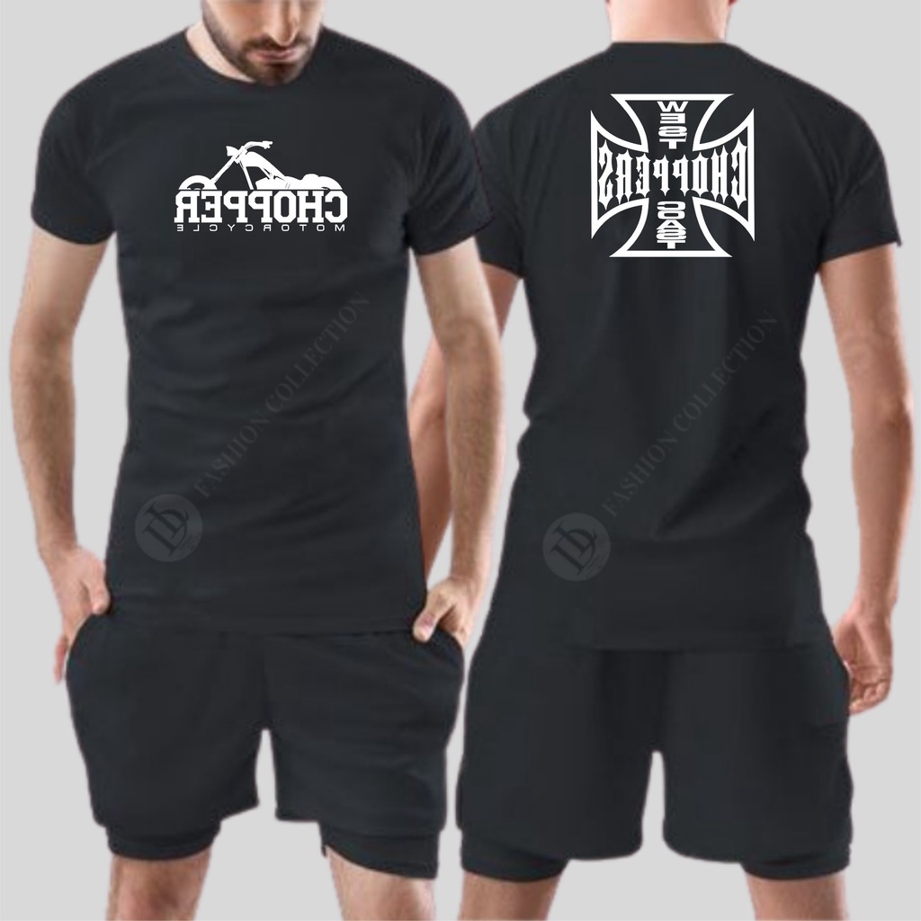 Kaos Pria Distro CHOPPER MOTORCYCLE WEST COAST CHOPPERS / Kaos Kata-Kata / Baju Pria / Baju Wanita /
