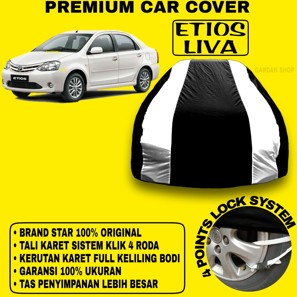 Body Cover ETIOS LIVA Sarung Strip SILVER Penutup Pelindung Bodi Mobil Etios Liva PREMIUM Silver