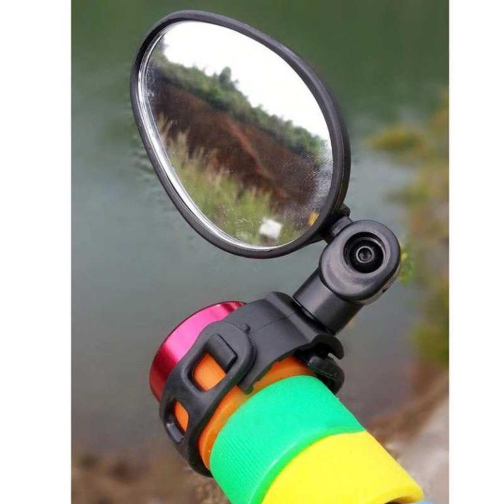 SPION TELUR Spion Sepeda Oval Besar 7cm 360 Rotation Rearview Adjustable 1pcs Original Murah