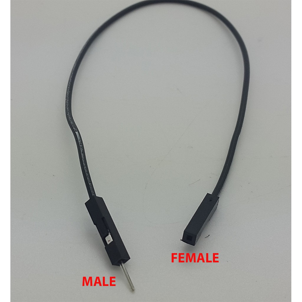 MALE + FEMALE Socket kabel 1 pin / Kabel jumper