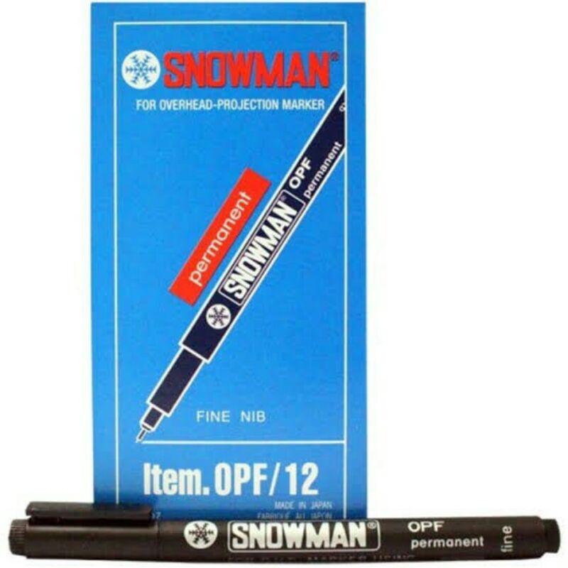 

Pulpen Snowman OPF/12 OHP Fine Nib Permanen Hitam Per Pcs