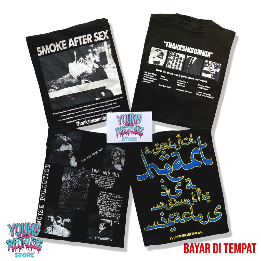 KAOS THANKSINSOMNIA - KAOS PRIA DISTRO THANKSINSOMNIA - THANKSINSOMNIA BAJU FULL & TAG