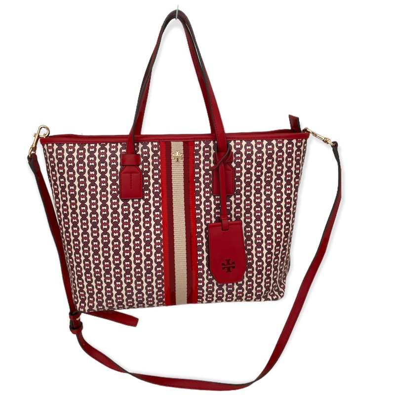 PRELOVED TAS TORY BURCH GEMINI LINK CANVAS SMALL (RED)