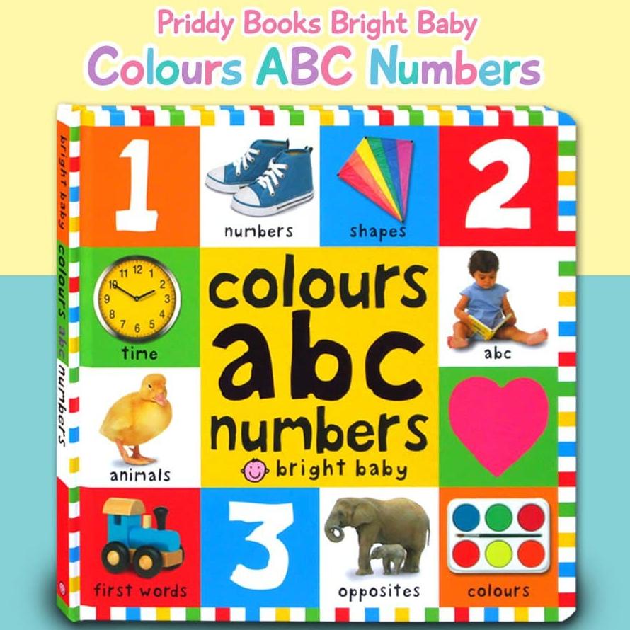 [(BAYAR DITEMPAT) [Priddy Books] Colours ABC Numbers Bright Baby Board Book