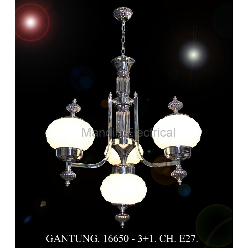 Lampu Hias Gantung Dekorasi Ruang Tamu 16650/3+1 CH-GD