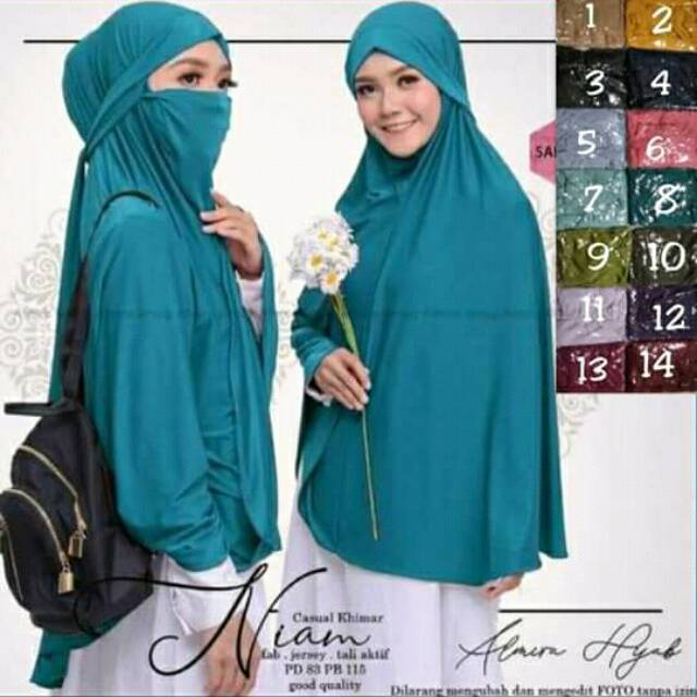 jilbab NIQAB NON PET  JUMBO JERSEY XL