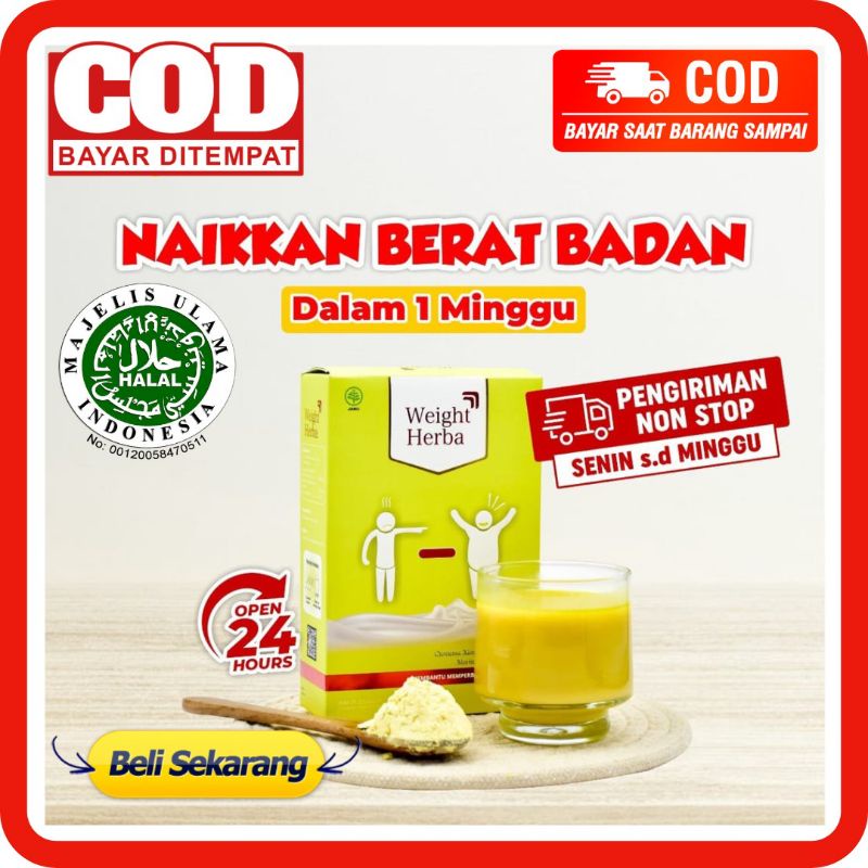 (AGEN RESMI) WEIGHT HERBA - SUSU WEIGHT HERBA Susu Penggemuk Badan Penambah Berat Badan Alami Weigh 