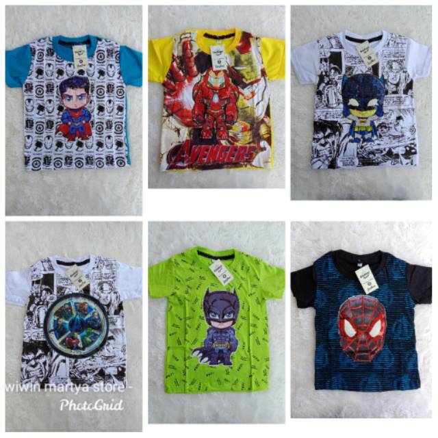 WMS KAOS LED OSHKOSH SUPERHERO LOL KEREN LAKI LAKI PEREMPUAN