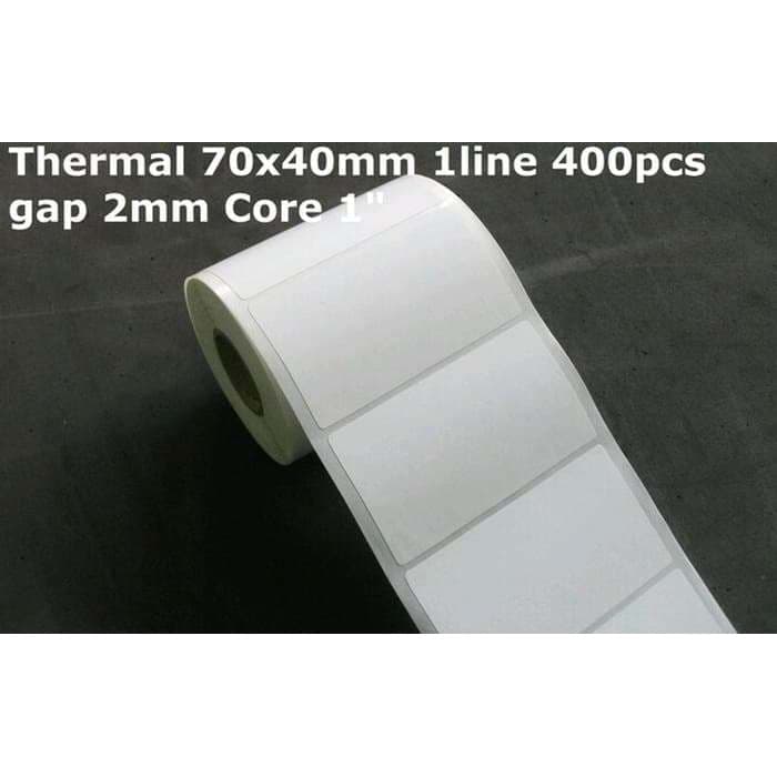 

LABEL THERMAL 70 X 40 - 1 LINE - DIRECT THERMAL - 400 PCS - PROMO