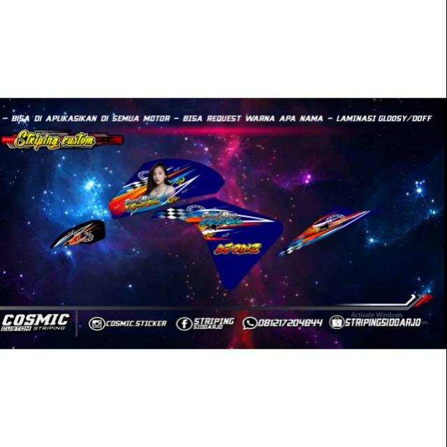 STIKER MP STRIPING DECAL VARIASI STICKER  MEGAPRO MONOSHOCK 0