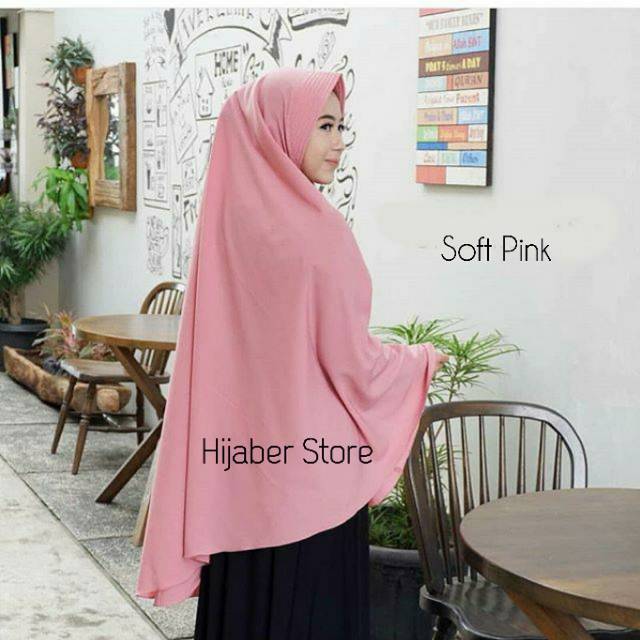 PROMO Jilbab /Hijab KHIMAR JUMBO - Kerudung Instan Pet Antem Bahan Wolfis Premium