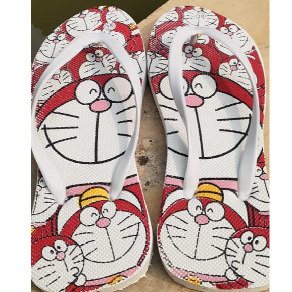 NEW!! SANDAL  JEPIT DORAEMON / Sandal Flip Flop Terbaru