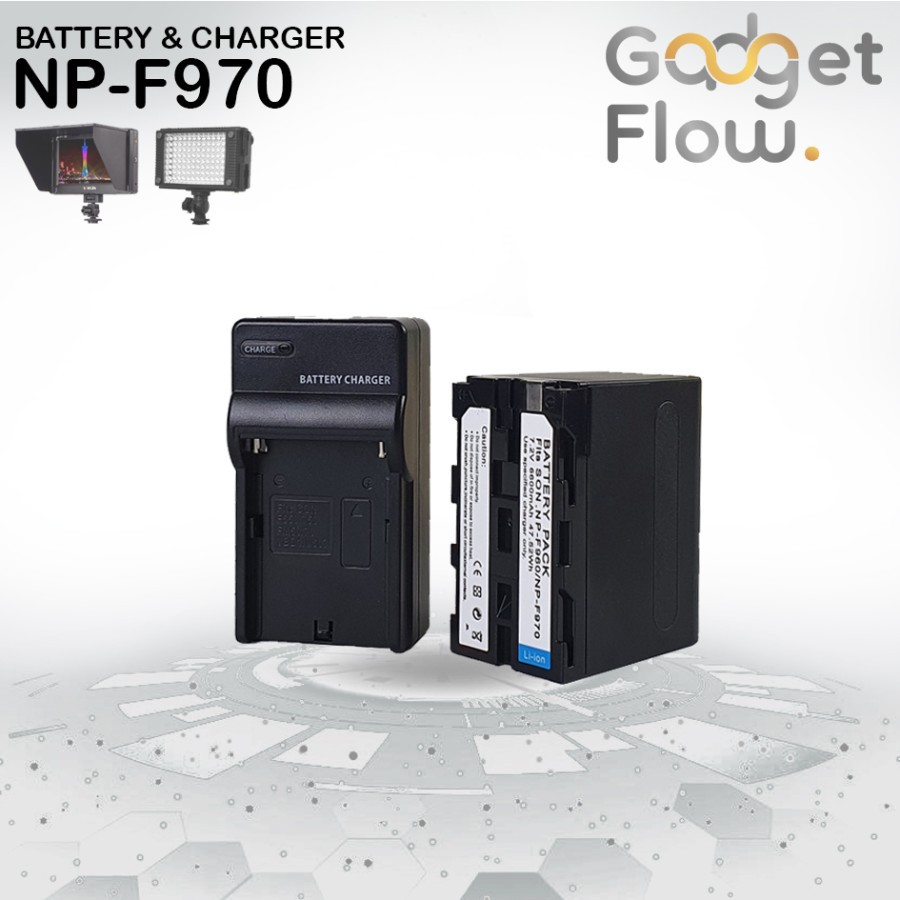 Baterai Battery LED Monitor DSLR NP-F970 dengan Charger NP-F970 F970