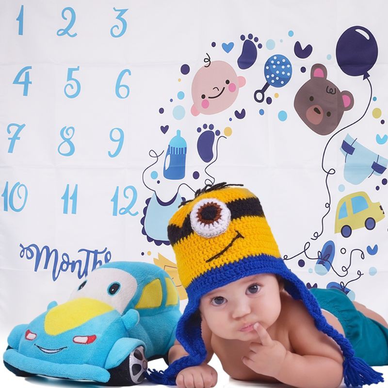 Selimut Kain Lembut Gantung Motif Kartun Bulan Bunga Untuk Background Foto Bayi Newborn Diy Shopee Indonesia