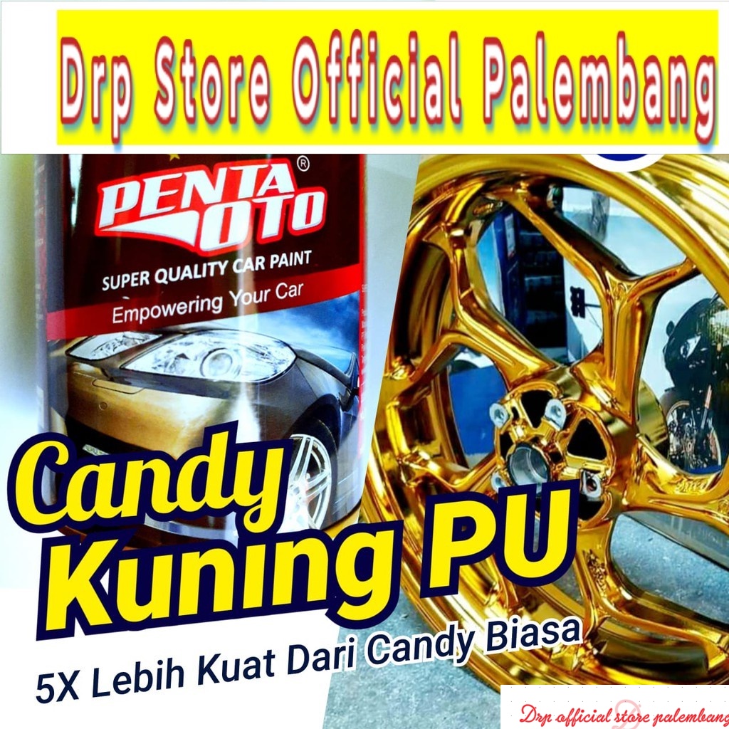 Cat Candy Kuning PU kemasan 1Kg Penta Oto Piu Candytone Yellow Transparan Yello Kendi 5x Lebih Awet