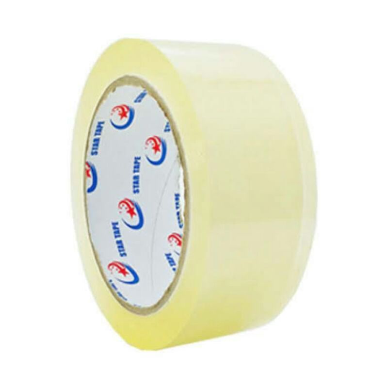 

lakban bening star tape murah 90 yard 2 inch (45mm x 90 yard)
