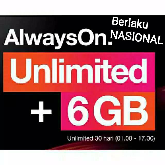 Kuota voucher 3 Tri three unlimited +6gb NASIONAL