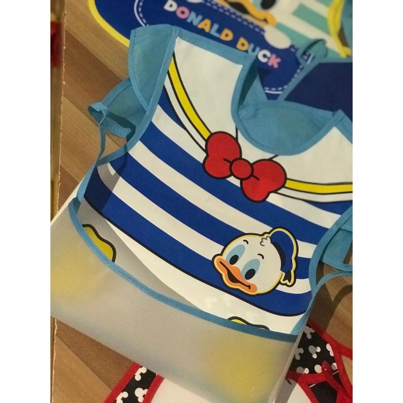 APRON CELEMEK PREMIUM TAHAN AIR BIN SLABBER BAJU SLABBER PLASTIK BAJU KANTUNG/CELEMEK MAKAN BAYI / BIBS SLABER CELEMEK MAKAN BAYI MOTIF BAJU LENGAN PENDEK KARTUN WATERPROOF MOTIF DISNEY JAKET SLABBER BAJU